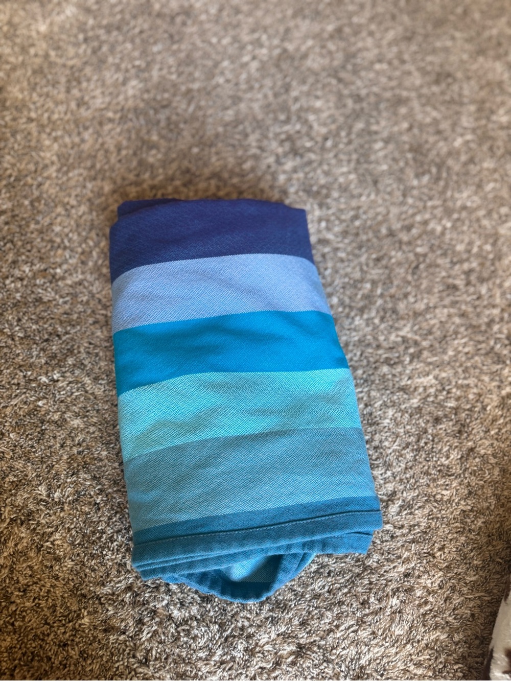 Striped Blue Kids Wrap Scarf - Soft Lightweight Accessory